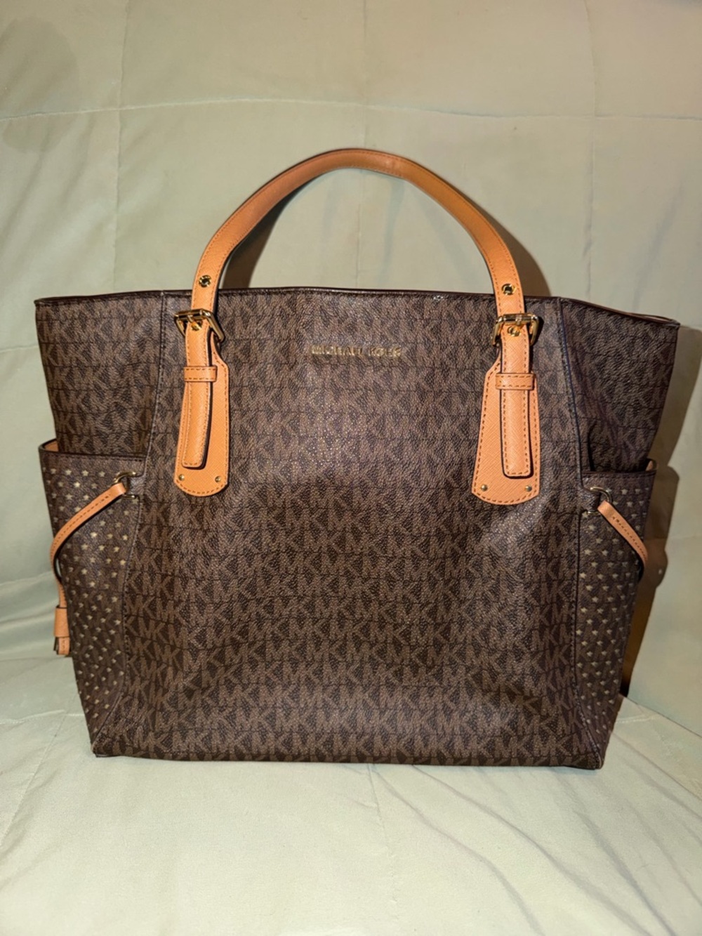 Michael Kors Brown Tote with Tan Handles